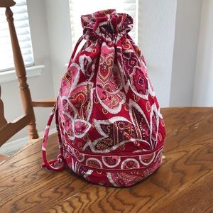 Vera Bradley Ditty Drawstring Bag in Rosy Posies